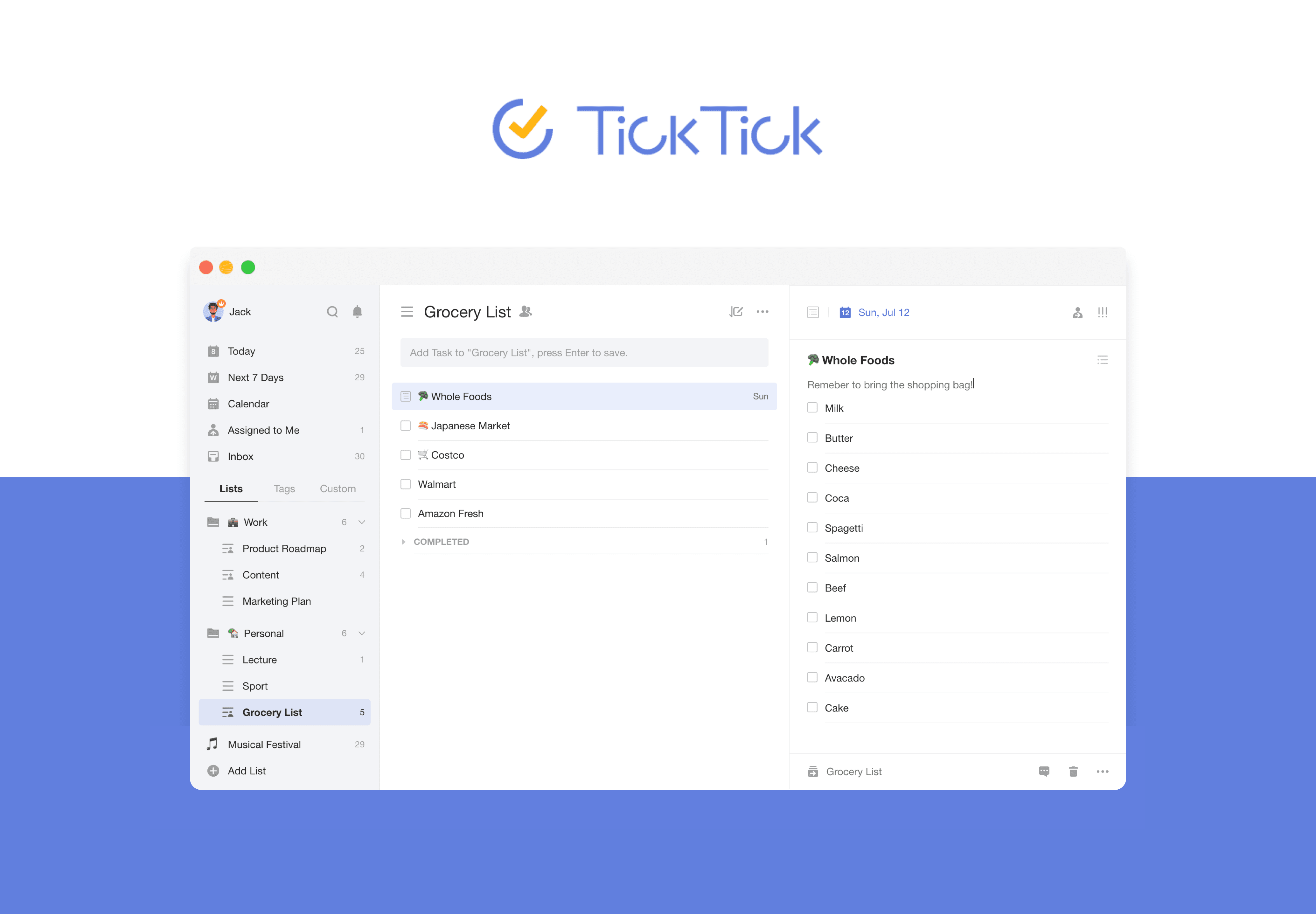 tick tick todo app image