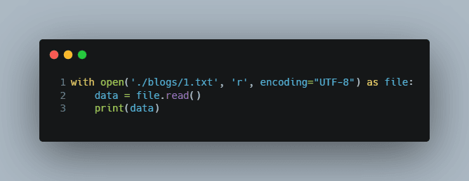 How to read files using Python